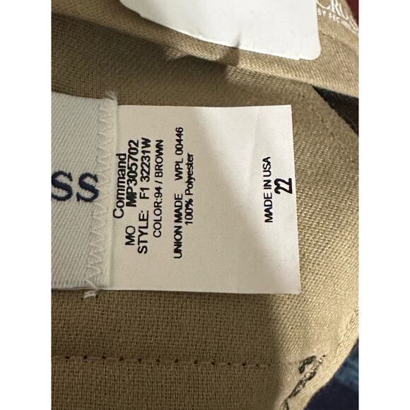 Flying Cross Uniform Pants Women Size 20 Unhemmed Leg - Brown - Picture 2 of 6